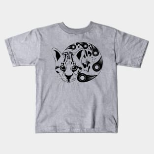 Ocelot Black Outline Kids T-Shirt